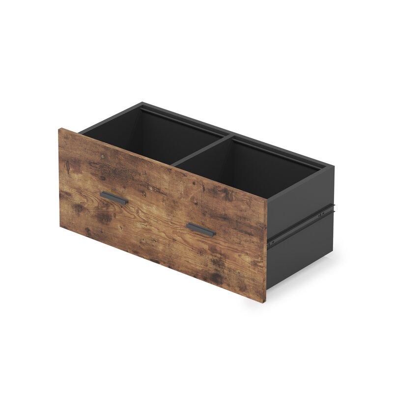 Lavarity 29.53'' Wide 2 Drawer Heavy Duty Designs 3 Small Open Storage