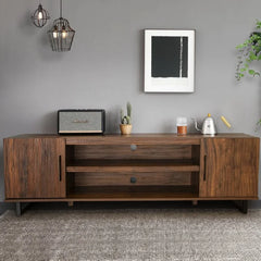 Nakagawa TV Stand for TVs up to 65" Made from Engineered Wood with a Brown Finish