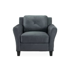 Charcoal Perlas 26.75'' Wide Tufted Solid Hardwood and Plywood Frame