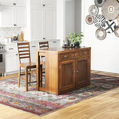 Solid Wood Lebron 48'' Wide Kitchen Island Set Perfect for Dining Room