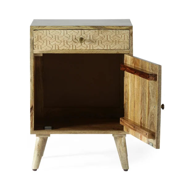 Leesburg 26'' Tall 1 - Drawer Nightstand in Light Brown