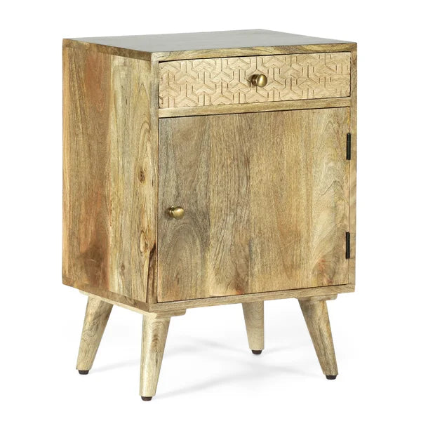 Leesburg 26'' Tall 1 - Drawer Nightstand in Light Brown