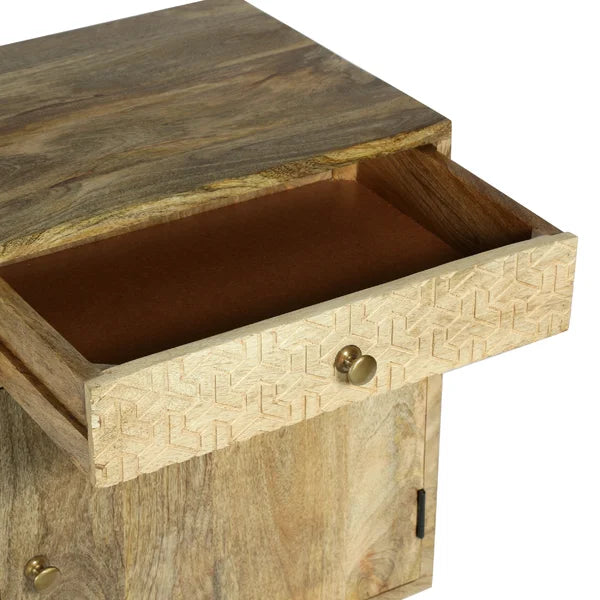Leesburg 26'' Tall 1 - Drawer Nightstand in Light Brown
