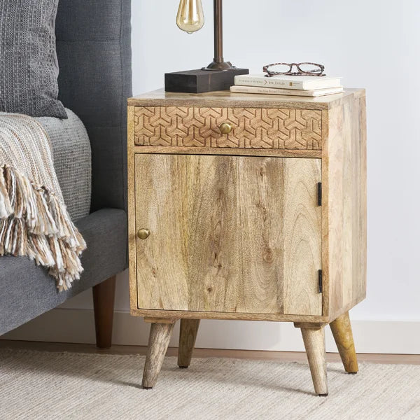 Leesburg 26'' Tall 1 - Drawer Nightstand in Light Brown