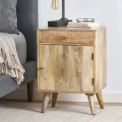 Leesburg 26'' Tall 1 - Drawer Nightstand in Light Brown