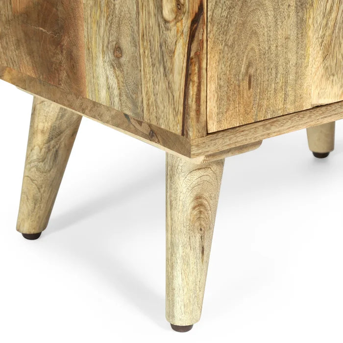 Leesburg 26'' Tall 1 - Drawer Nightstand in Light Brown Bohemian Style