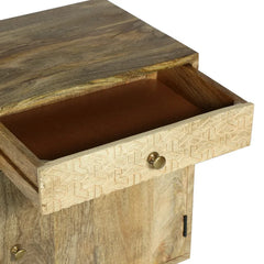 Leesburg 26'' Tall 1 - Drawer Nightstand in Light Brown Bohemian Style