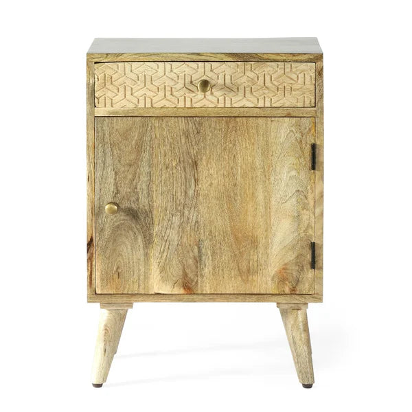 Leesburg 26'' Tall 1 - Drawer Nightstand in Light Brown