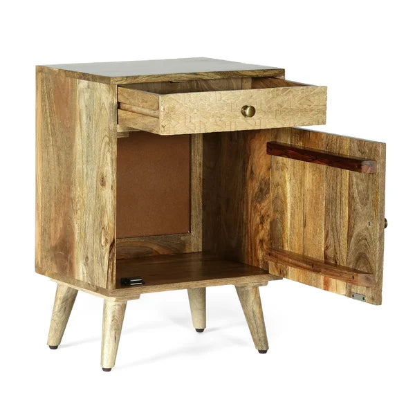 Leesburg 26'' Tall 1 - Drawer Nightstand in Light Brown