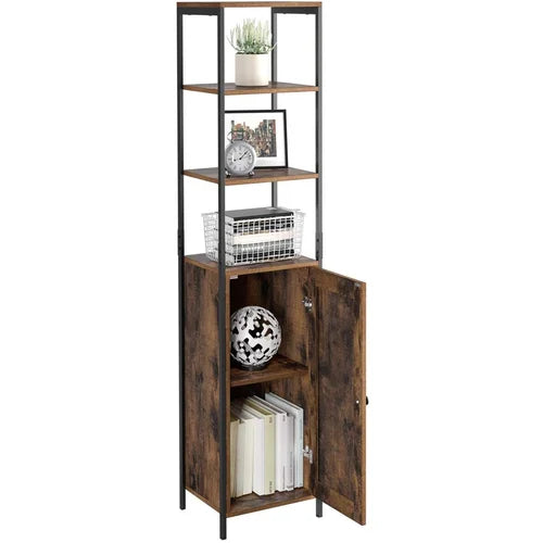 Leigh Woods 14.6'' W x 65.4'' H x 11.8'' D Linen Cabinet Crafted from Metal and Engineered Wood