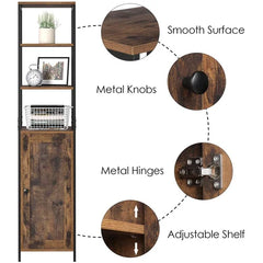 Leigh Woods 14.6'' W x 65.4'' H x 11.8'' D Linen Cabinet Crafted from Metal and Engineered Wood
