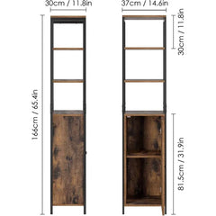Leigh Woods 14.6'' W x 65.4'' H x 11.8'' D Linen Cabinet Crafted from Metal and Engineered Wood