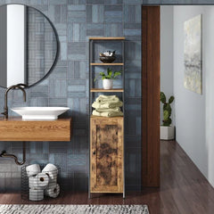 Leigh Woods 14.6'' W x 65.4'' H x 11.8'' D Linen Cabinet Crafted from Metal and Engineered Wood