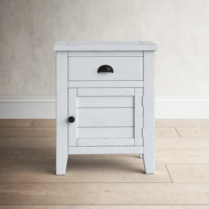 Leija 25'' Tall 1 - Drawer Solid Wood Nightstand Perfect for your Bedside