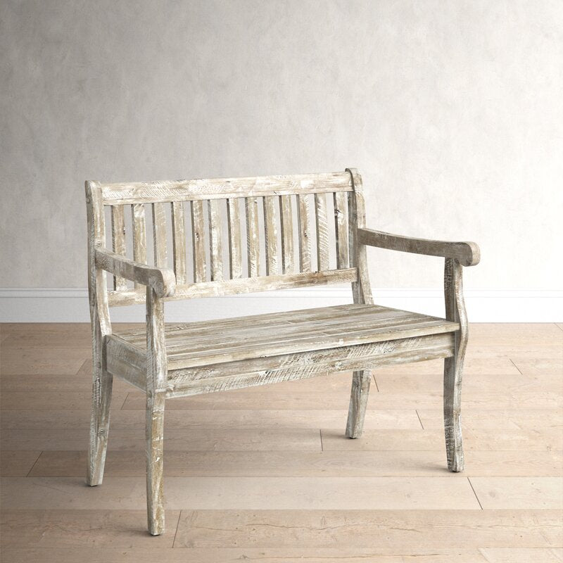 Solid Wood Flip Top Storage Bench Farmhouse Storage Bench Features Distressed Solid Hardwood and Additional Storage