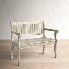 Solid Wood Flip Top Storage Bench Farmhouse Storage Bench Features Distressed Solid Hardwood and Additional Storage