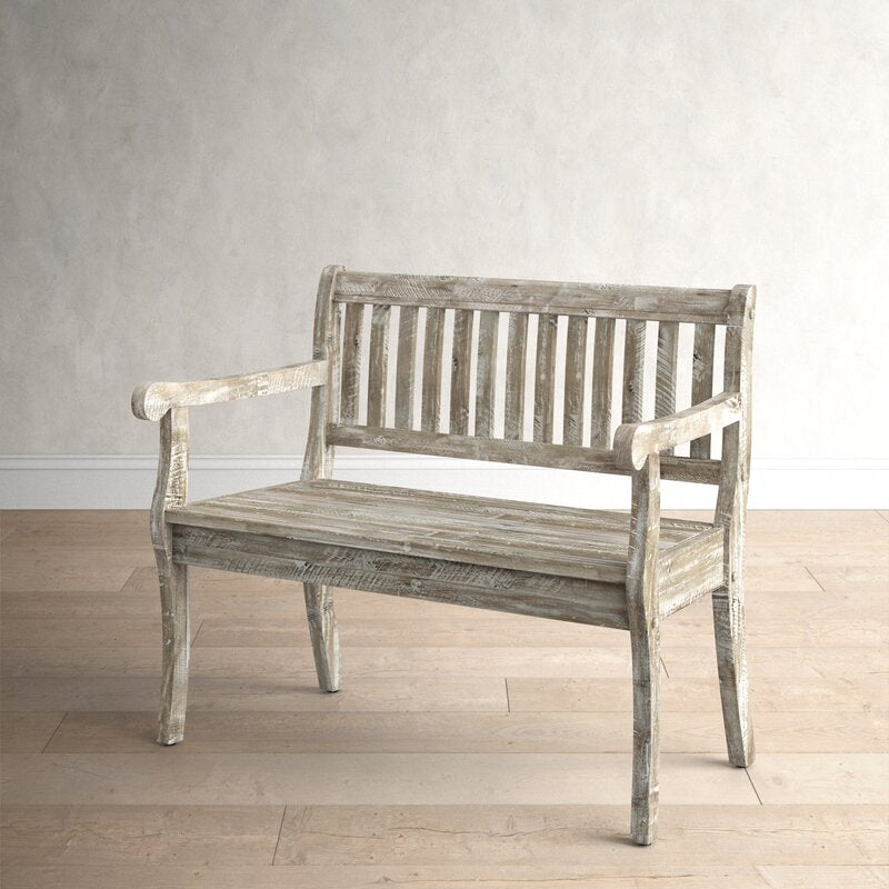Solid Wood Flip Top Storage Bench Farmhouse Storage Bench Features Distressed Solid Hardwood and Additional Storage