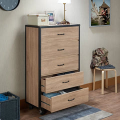 Leiston 5 Drawer 31'' W Chest Storage and Mobility Make for a Great Design