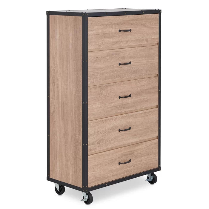 Leiston 5 Drawer 31'' W Chest Storage and Mobility Make for a Great Design