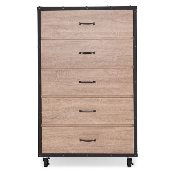 Leiston 5 Drawer 31'' W Chest Storage and Mobility Make for a Great Design