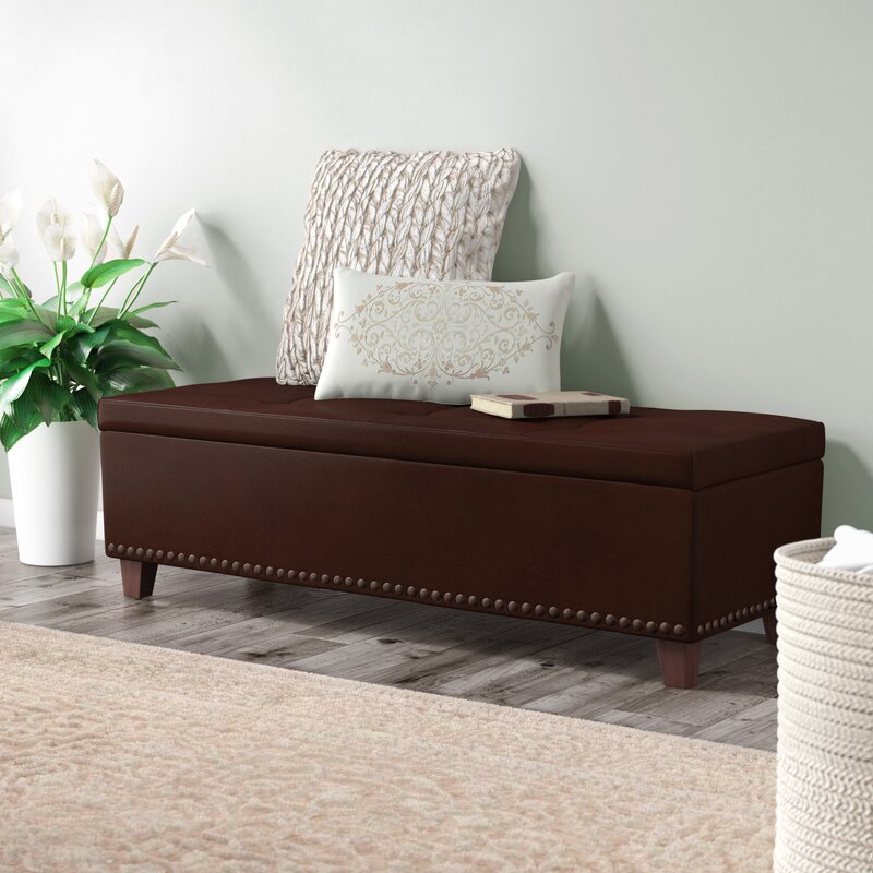 Upholstered Flip Top Storage Bench Extra Seating Or As Additional Storage Space For Any Room