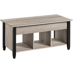 Gray Lemmons Lift Top 4 Legs Coffee Table with Storage