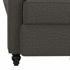 Multi-warp Charcoal Gray Chenille Polyester 33.5'' Wide Manual Standard Recliner for Comfortable Long-Term Sitting, TV Viewing, Or A Relaxed Recline