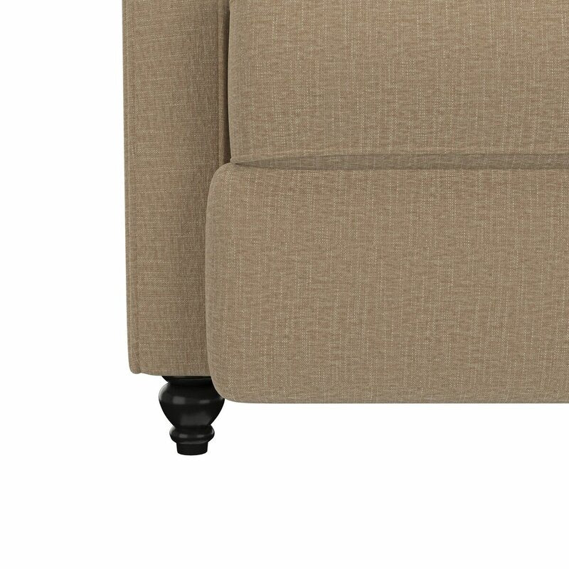 Multi-warp Barley Tan Chenille Polyester 33.5'' Wide Manual Standard Recliner for Comfortable Long-Term Sitting, TV Viewing, Or A Relaxed Recline