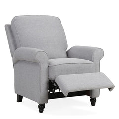 Dove Gray Polyester 33.5'' Wide Manual Standard Recliner Comfortable Long-Term Sitting, TV Viewing, or A Relaxed Recline