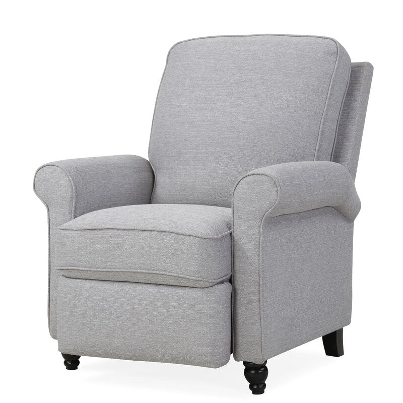 Dove Gray Polyester 33.5'' Wide Manual Standard Recliner Comfortable Long-Term Sitting, TV Viewing, or A Relaxed Recline