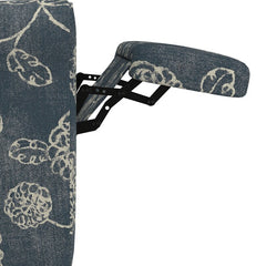 Caribbean Blue and Creamy White Floral Polyester 33.5'' Wide Manual Standard Recliner for Comfortable Long-Term Sitting