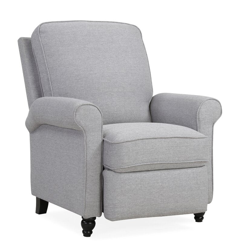 Dove Gray Polyester 33.5'' Wide Manual Standard Recliner Comfortable Long-Term Sitting, TV Viewing, or A Relaxed Recline