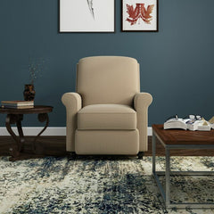 Multi-warp Barley Tan Chenille Polyester 33.5'' Wide Manual Standard Recliner for Comfortable Long-Term Sitting, TV Viewing, Or A Relaxed Recline