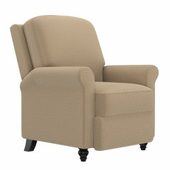 Multi-warp Barley Tan Chenille Polyester 33.5'' Wide Manual Standard Recliner for Comfortable Long-Term Sitting, TV Viewing, Or A Relaxed Recline