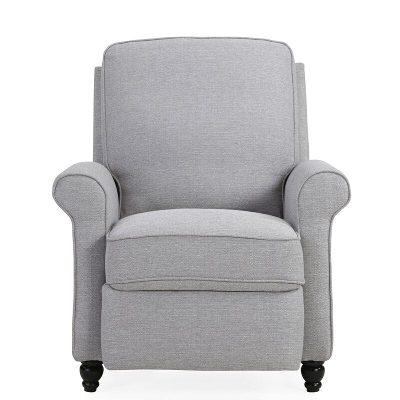 Dove Gray Polyester 33.5'' Wide Manual Standard Recliner Comfortable Long-Term Sitting, TV Viewing, or A Relaxed Recline