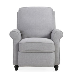 Dove Gray Polyester 33.5'' Wide Manual Standard Recliner Comfortable Long-Term Sitting, TV Viewing, or A Relaxed Recline