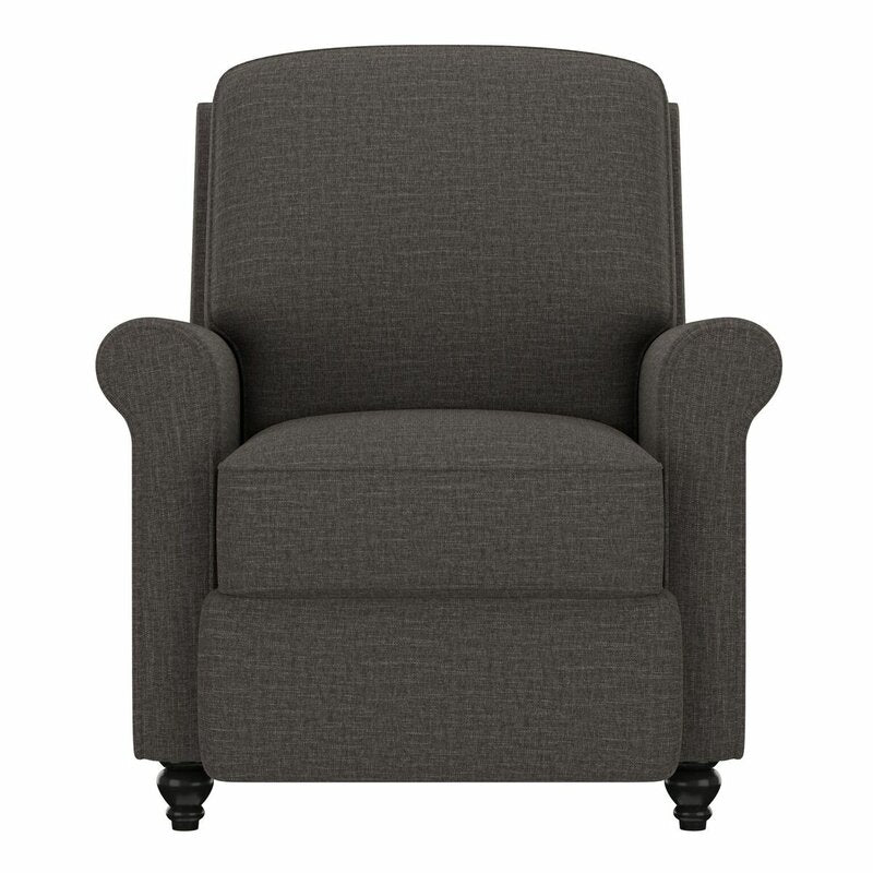 Multi-warp Charcoal Gray Chenille Polyester 33.5'' Wide Manual Standard Recliner for Comfortable Long-Term Sitting, TV Viewing, Or A Relaxed Recline