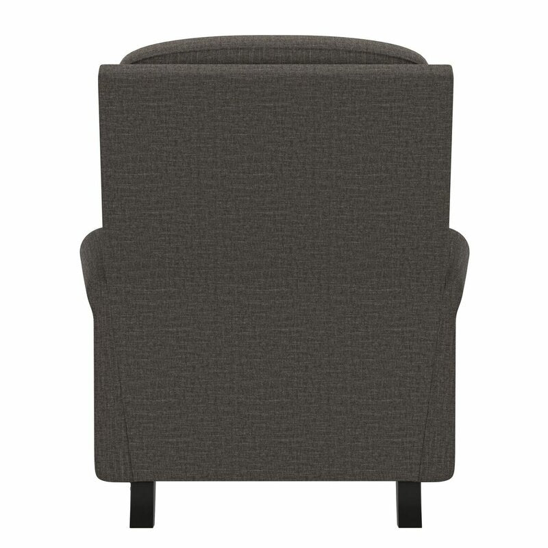 Multi-warp Charcoal Gray Chenille Polyester 33.5'' Wide Manual Standard Recliner for Comfortable Long-Term Sitting, TV Viewing, Or A Relaxed Recline
