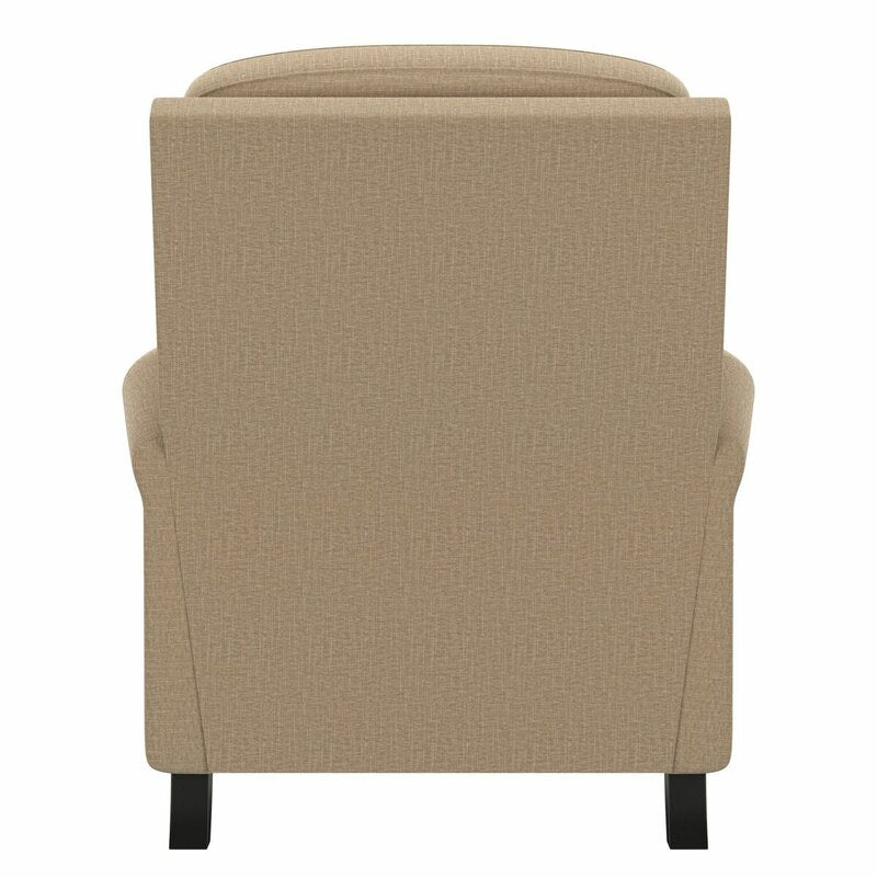 Multi-warp Barley Tan Chenille Polyester 33.5'' Wide Manual Standard Recliner for Comfortable Long-Term Sitting, TV Viewing, Or A Relaxed Recline