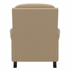Multi-warp Barley Tan Chenille Polyester 33.5'' Wide Manual Standard Recliner for Comfortable Long-Term Sitting, TV Viewing, Or A Relaxed Recline