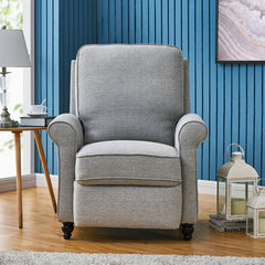 Dove Gray Polyester 33.5'' Wide Manual Standard Recliner Comfortable Long-Term Sitting, TV Viewing, or A Relaxed Recline