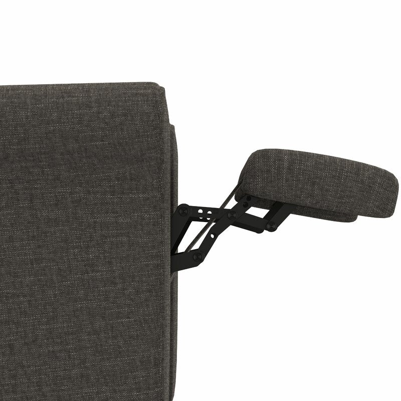 Multi-warp Charcoal Gray Chenille Polyester 33.5'' Wide Manual Standard Recliner for Comfortable Long-Term Sitting, TV Viewing, Or A Relaxed Recline