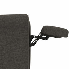 Multi-warp Charcoal Gray Chenille Polyester 33.5'' Wide Manual Standard Recliner for Comfortable Long-Term Sitting, TV Viewing, Or A Relaxed Recline