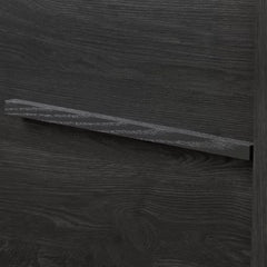 Gray Oak Lensky 2 Drawer with Clean Lined Handles Nightstand