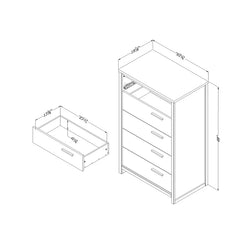 Gray Oak Lensky 5 Drawer 30.5'' W Chest Provide Maximum Storage Space