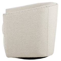 28'' Wide Swivel Barrel Chair This Barrel Armchair Brings An Eye-Catching Spare Seat to your Living Room Wrapped in Polyester Upholstery