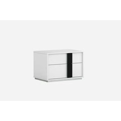 Lewisville 16'' Tall 2 - Drawer Nightstand in White Soft Close Drawers