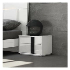 Lewisville 16'' Tall 2 - Drawer Nightstand in White Soft Close Drawers