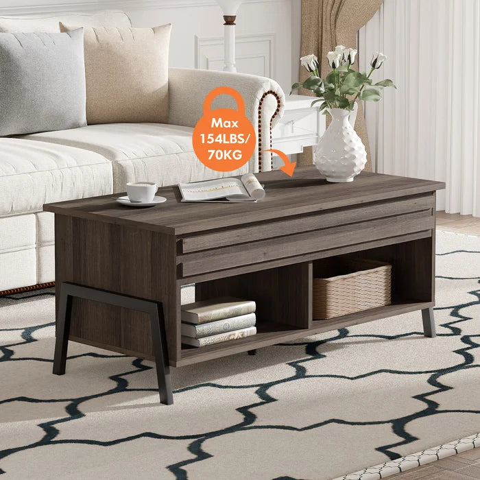 Lift Top Coffee Table Beautiful Style and Functional Design Durable Powder Coated Metal Frame