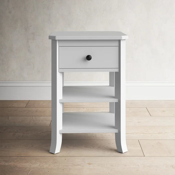 Lilliana 26'' Tall 1 - Drawer Nightstand in White Offer Plenty Storage Space